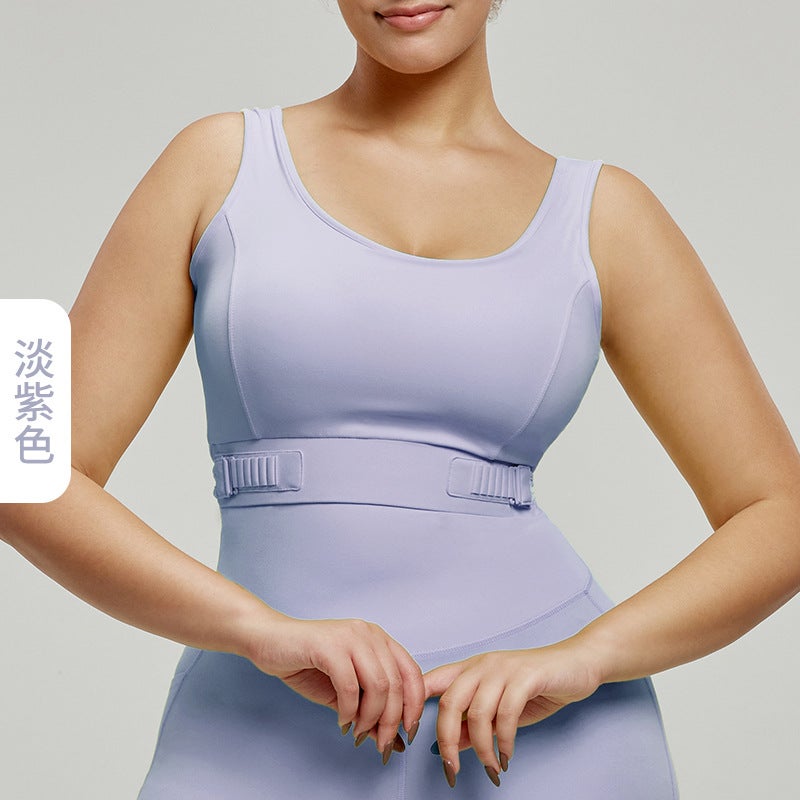 Plus Size Sports Bra for Women – Shockproof Fixed Cup Yoga Vest - Image 1